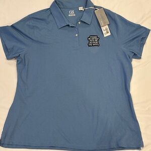 Cutter & Buck Blue Polo Shirt with Logo